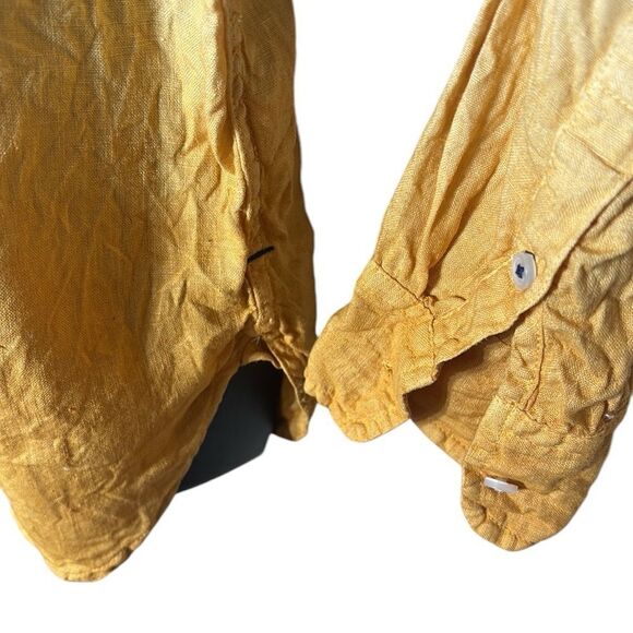 J crew x Baird mcnutt women’s 100% linen button down ombre top sustainable - Picture 4 of 8